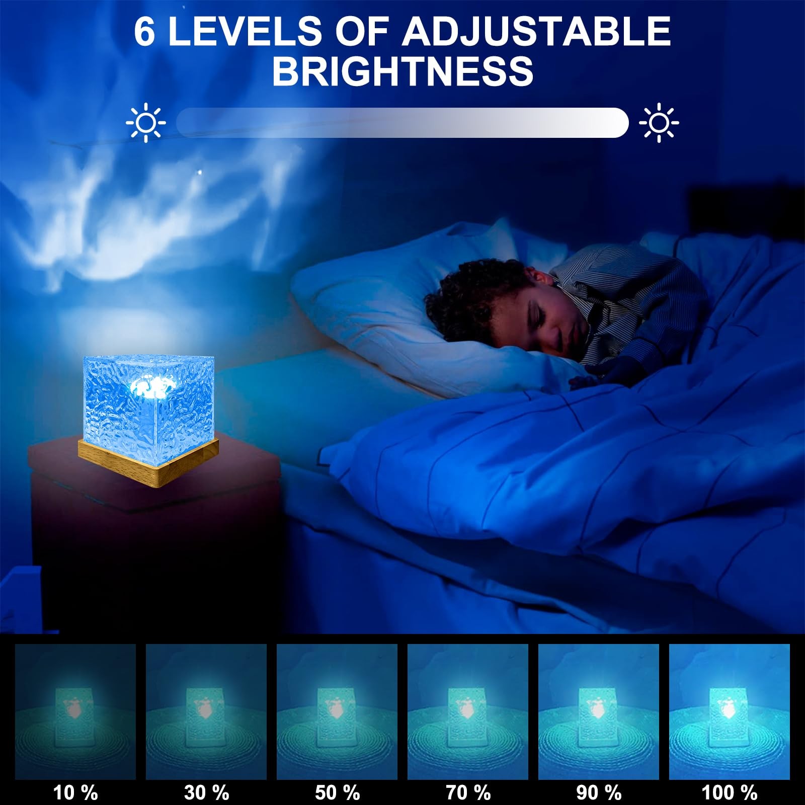 Lampe vague d'eau 16 couleurs avec projection de plafond et télécommande - 4