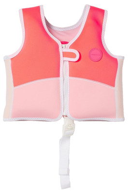 Sunnylife Toddler Swim Vest Neoprene Plus Secure Front Zip Mermaid Pink, 2-3Y