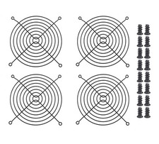 Easycargo 4Pcs 140Mm Fan Grill Guard Black with Screws