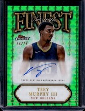 2024-25 Finest Trey Murphy III Auto Green Geometric Refractor #64/75 Pelicans