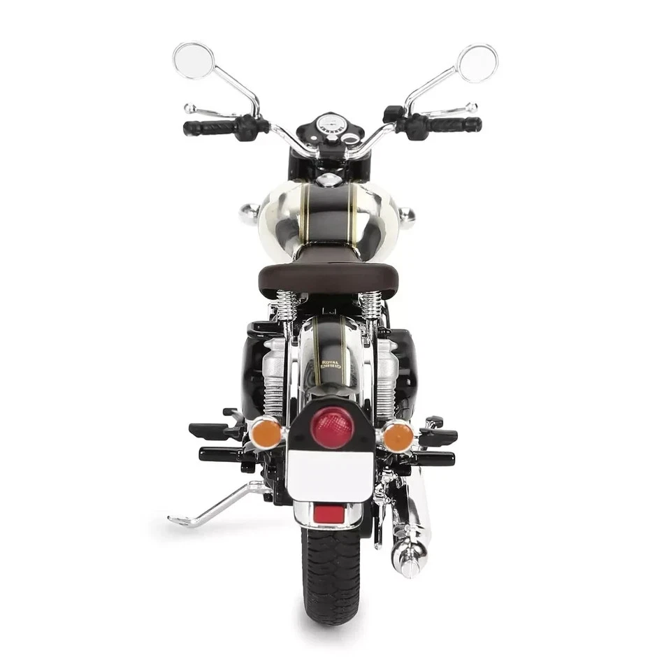 Modelo Royal Enfield Classic 350 escala cromo negro, plástico, metal Foto 3 de 4