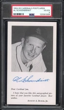 1954-55 Cardinals Postcards Al Schoendienst PSA 4 – Pop 1!