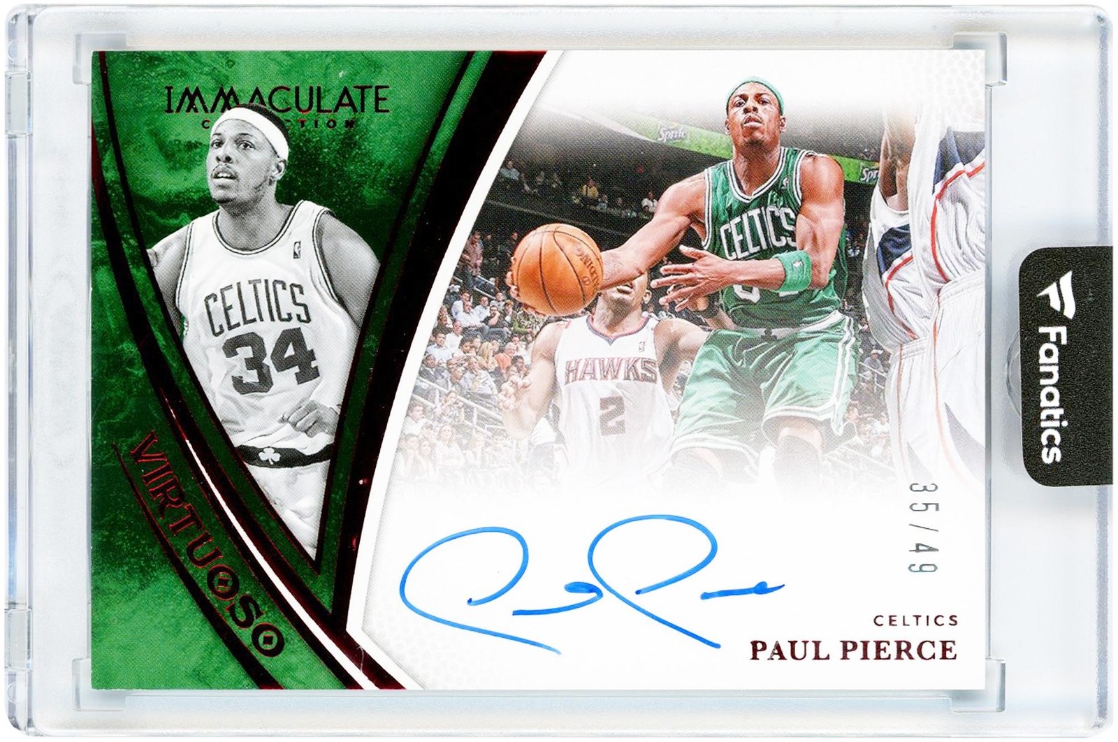 Autographed Paul Pierce Celtics Basketball Card Item#14786718 COA