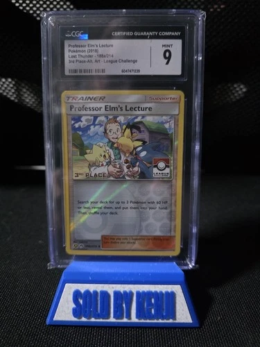 Pokemon SM Lost Thunder Professor Elm's Lecture Promos 188a /214 CGC 9 3rd Place