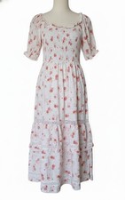 LoveShackFancy xTarget Smocked Floral Milkmaid Midi Tiered Dress XS Cottagecore