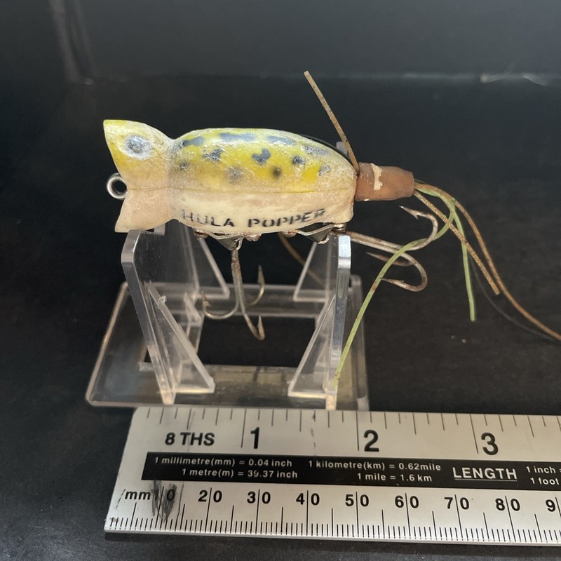 Vintage Fred Arbogast Hula Popper Fishing Lure 