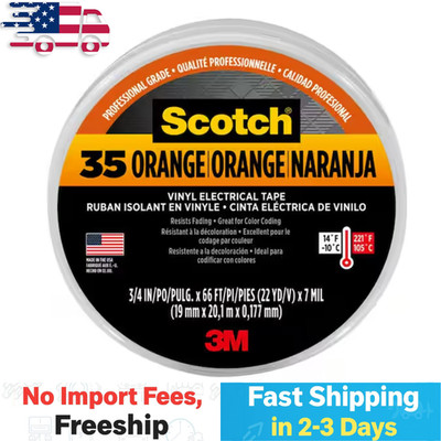 Scotch 3/4 in. x 66 ft. x 0.007 in. #35 Electrical Tape orange (10869-DL-5)