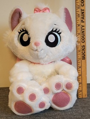 Disney Parks The Aristocrats 11'' Marie Big Feet Plush White Cat Kitten Pink Bow
