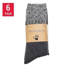 Bearpaw Women's Black Boot Socks 6-Pair Pack Knit Soft Cable Shoe Size 4-10 NWT