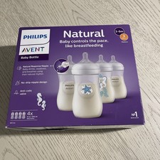 Philips Avent Natural Baby Bottle with Natural Response Nipple, Clear, 9oz, 3pk