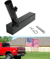 Hitch Flag Pole Holder,Universal Flagpole Truck Flag Pole Mount with Anti-Wobble