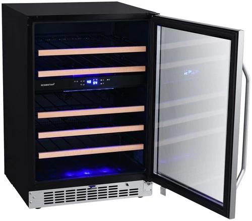 EdgeStar CWR462DZ 24"W 46 Bottle Built-In Dual Zone Wine Cooler - Stainless - Picture 8 of 12