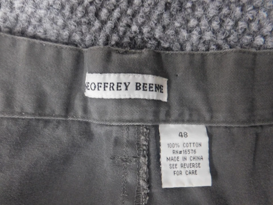 Pantalones Cortos Geoffrey Beene Para Hombre 48 Gris Regular Chino Recto Foto 4 de 4