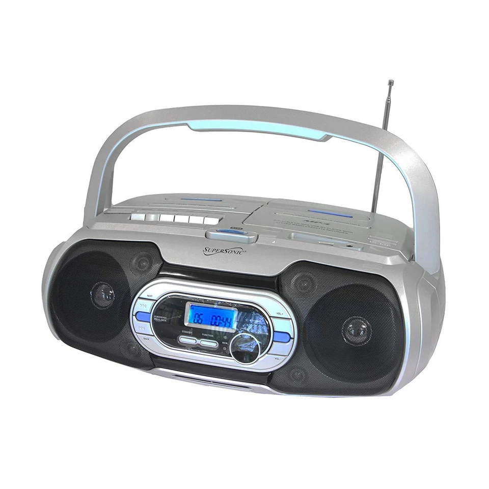 Sistema de audio portátil Bluetooth Supersonic SC-729BT MP3/CD, grabadora de casete Foto 2 de 3