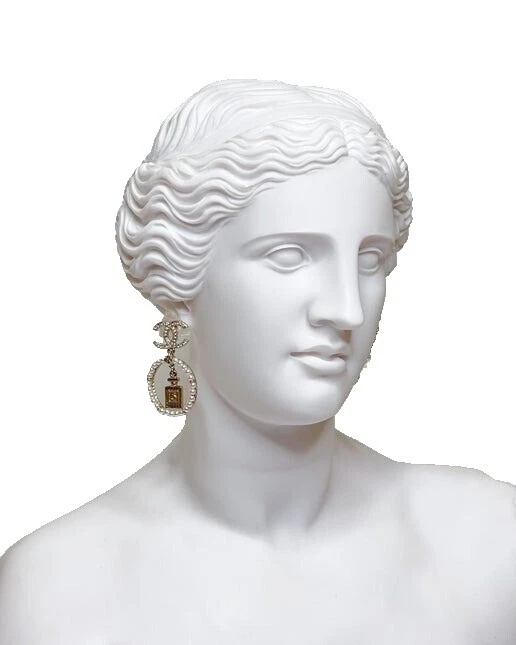 Pendientes de Moda CHANEL Blanco Perla