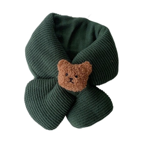 Cute Bear Neckerchief Winter Scarves for Kids Boys Girls Infant Soft Wool Scarf - Picture 11 of 15