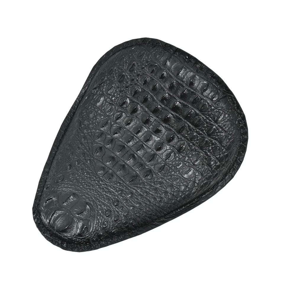 Siège de conducteur moto en cuir d'alligator Noir pour Harley Bobber Chopper XL - Photo 1/1