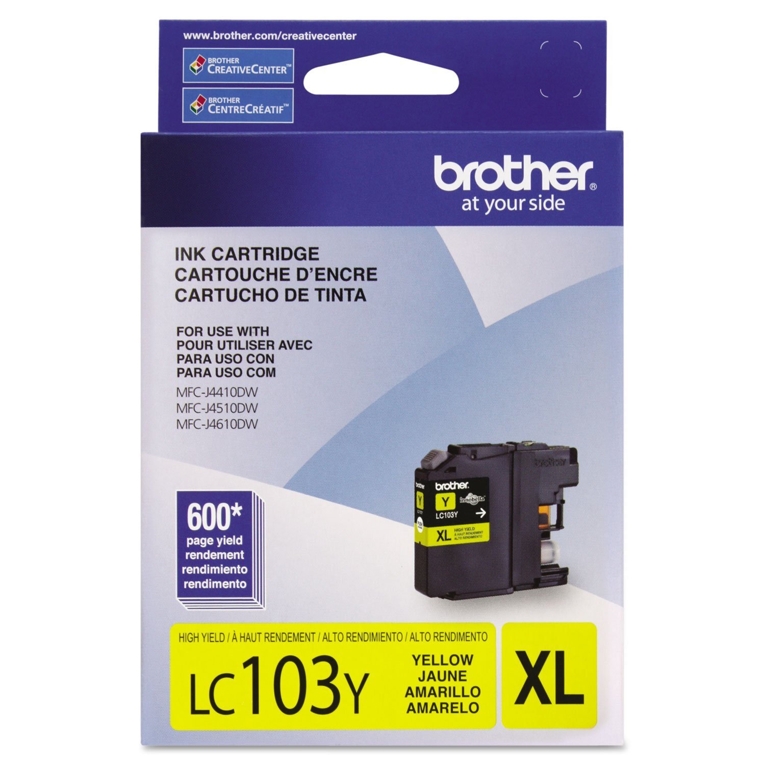 Printer LC103Y High Yield Cartridge Ink, Yellow-image