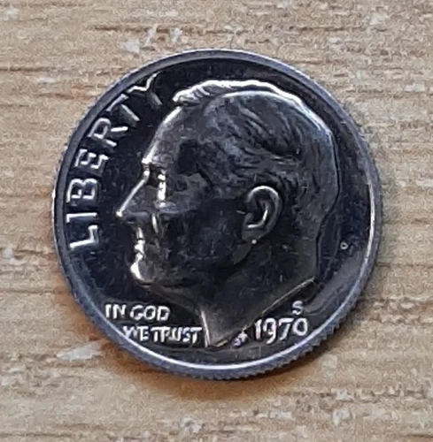 1970-S FRANKLIN ROOSEVELT PROOF DIME TEN CENTS SAN FRANCISCO AMERICA USA MM1