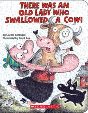 There Was an Old Lady Who Swallowed a Cow - Board book - VERY GOOD