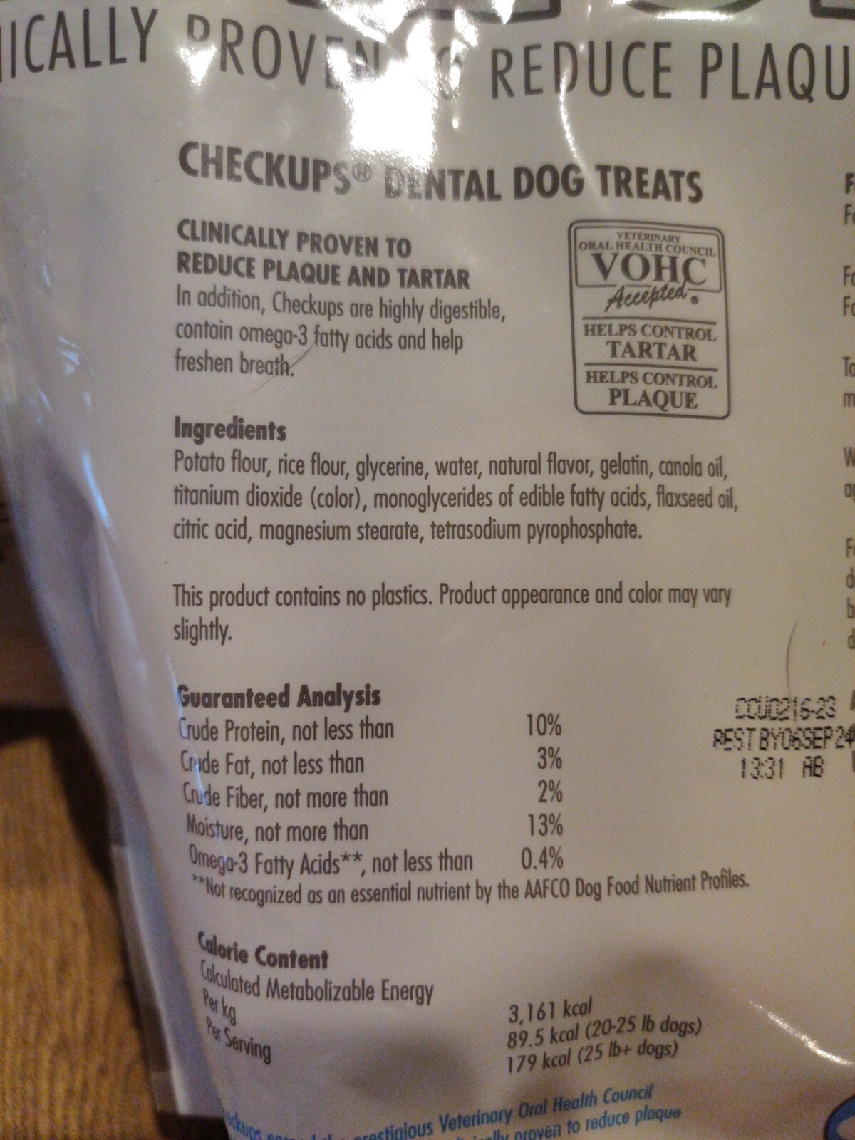 9 LBS (3 BAGS) Checkups Dental Dog Treats Reduces Plaque by 25 20 lb + Dogs eBay
