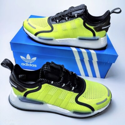 US 13 Adidas Men's Yellow Black White Volt Retro Runner Boost- HQ3969 NMD V3 NIB