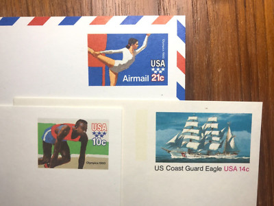 USA Postcards 3 Different Unused Prepaid USPS Olympic and Coast Guard