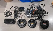 Lot of Two Way Radio Accessories Kenwood KES-3(S) Speaker + Charging Stands