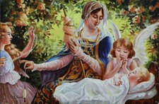 Virgin At The Spindle HSP Birth Elisabeth SONREL (1874-1953) Attributed To