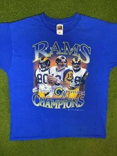 1999 St. Louis Rams - Ft. Warner, Bruce, Faulk - Vintage NFL Player T-Shirt XL 