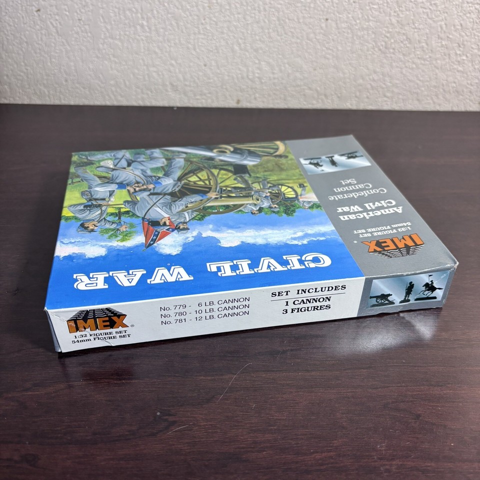 Figuras De Guerra Civil Confederada 1/32 Imex 780 - Incluye Cañón Para Dioramas Históricos
