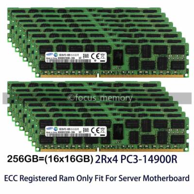 Samsung 16GB 32GB 64GB 128GB 256GB DDR3 1866 MHZ PC3-14900R 2RX4