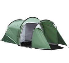 Image of 3 Man Camping Tent with Porch and Weather-Resistant Rainfly Shelter Green