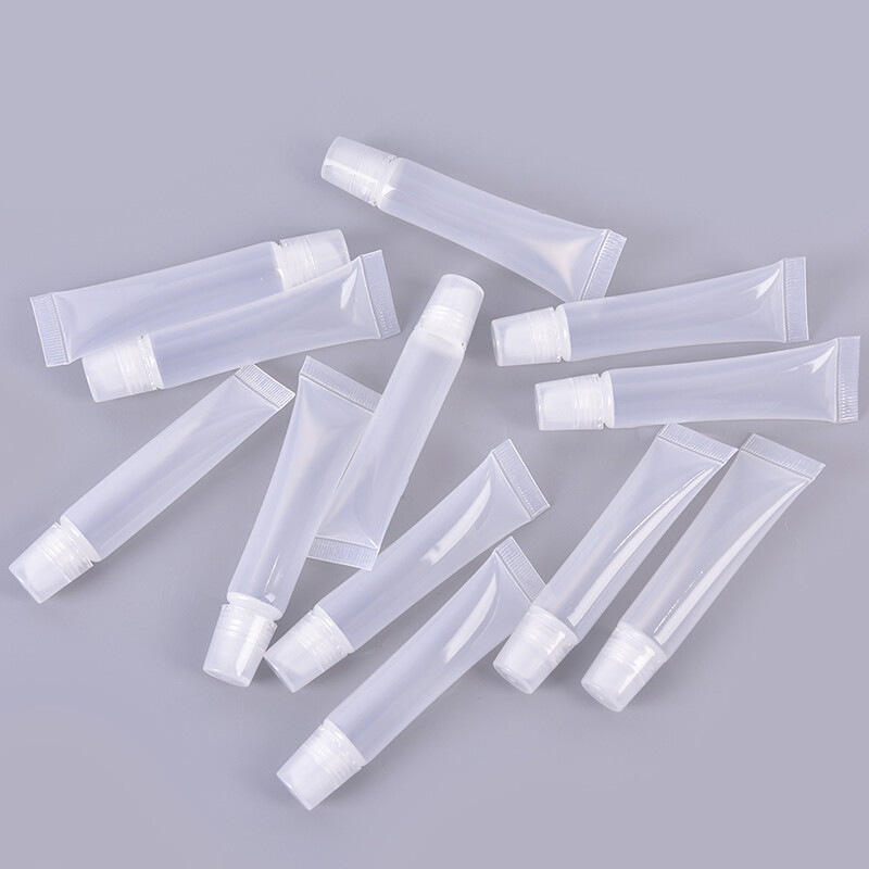 20pcs 8ml Empty Lipstick Tube Lip Balm Soft Makeup Squeeze Clear Lip