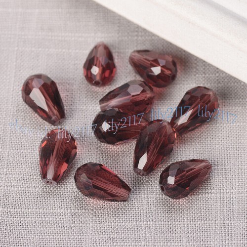 Wholesale 30Pcs 8x12mm Teardrop Faceted Crystal Glass Loose Crafts Beads For DIY - 第 21/56 張圖片