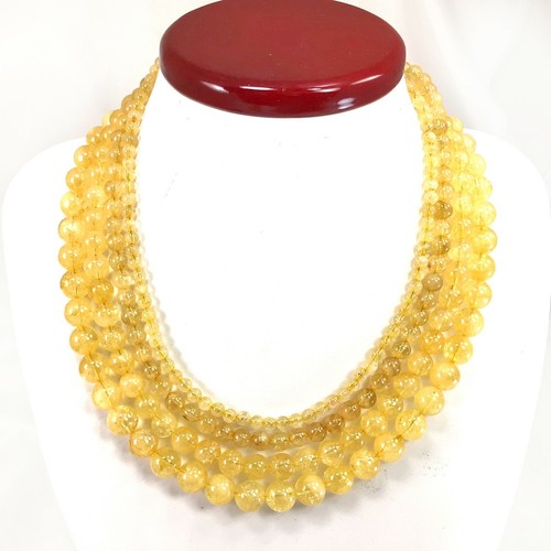 Collar de piedras preciosas hecho a mano joyería redondo suave con cuentas con broche de langosta plateada - Imagen 30 de 65