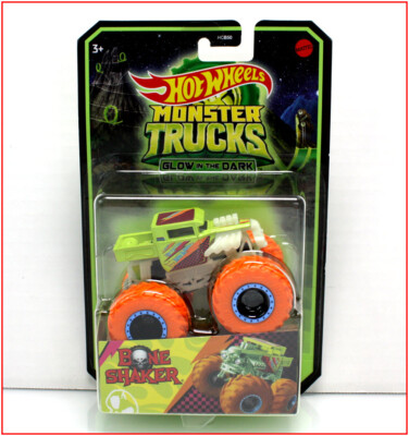 Hot Wheels Monster Truck - BONE SHAKER GLOW-In-The-DARK Truck