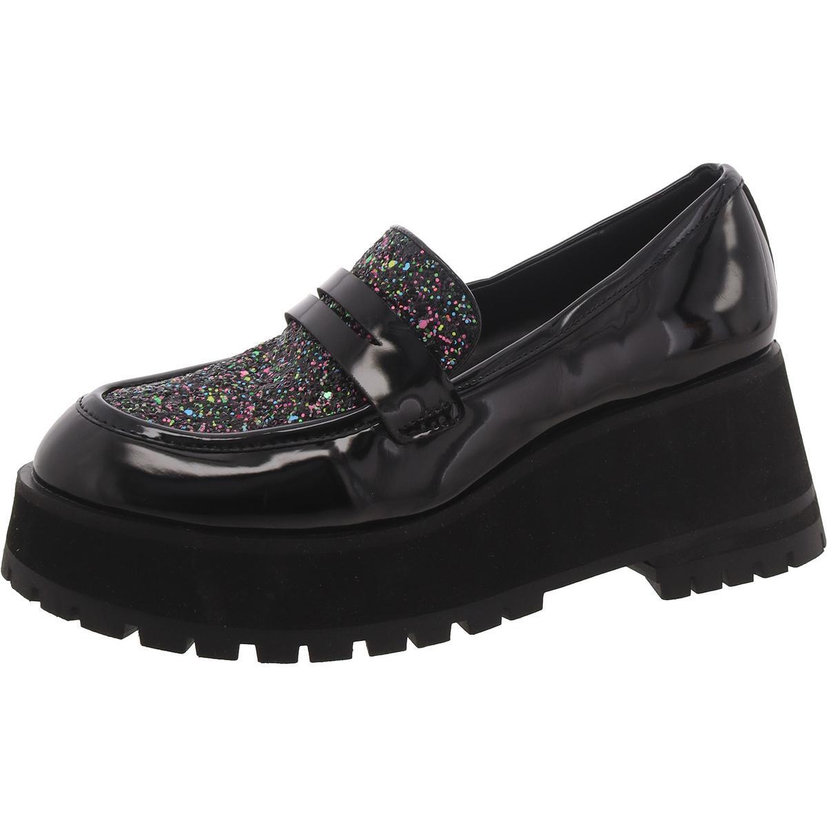 КД Женские мокасины Shilo на танкетке с лакированным блеском и каблуками-мокасинами BHFO 5916 3690₽