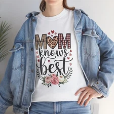 Mom Knows Best Unisex Heavy Cotton Tee - Perfect Gift for Mother's Day