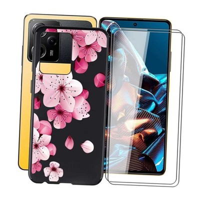 Phone Case for Xiaomi Poco X5 Pro (6.67'') with [2 X Tempered Glass Screen 