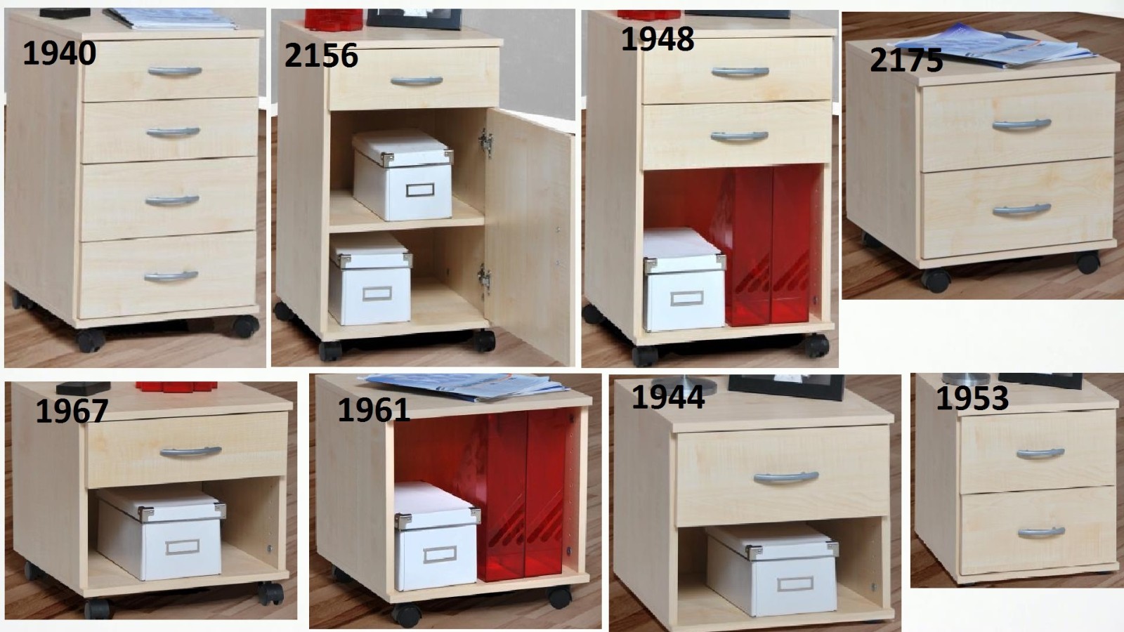 Container Rollcontainer Nachtschrank Kommode Schubcontainer
