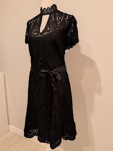 NWT WHBM Sz 14/L Timeless Chic Fit & Flare Embroidered Lace Dress Ori Price $250 - Picture 2 of 15