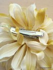 4 1/2" Variegated Golden Yellow Dahlia Silk Flower Hair Clip with teeth — photo 4