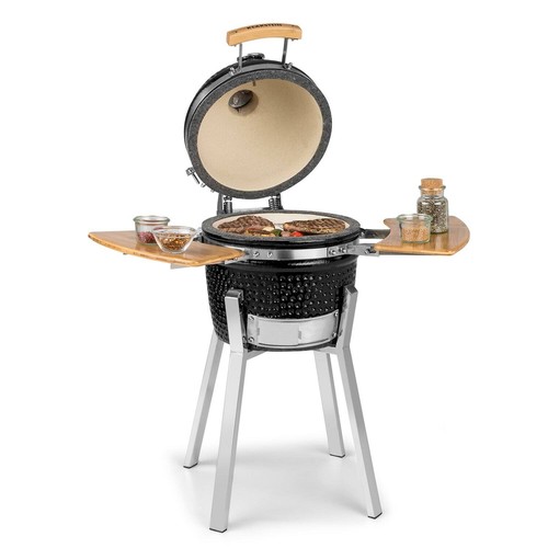 Griglia Kamado Barbecue Uovo Ceramica Carbonella Affumicatore Carne  Giardino | eBay