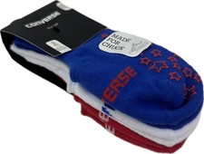 Converse Kids 3 Pk Multicolor No Show Cotton Cushion Athletic Sock Set Sz S 7-9