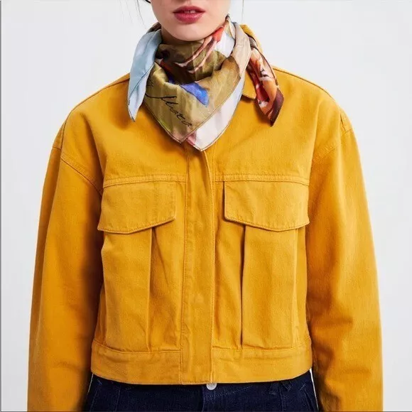 Zara cropped corduroy jacket sale