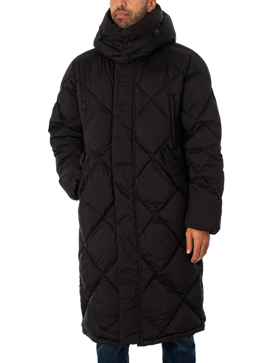 G Star RAW Men s Whistler Long Blanket Jacket Black eBay