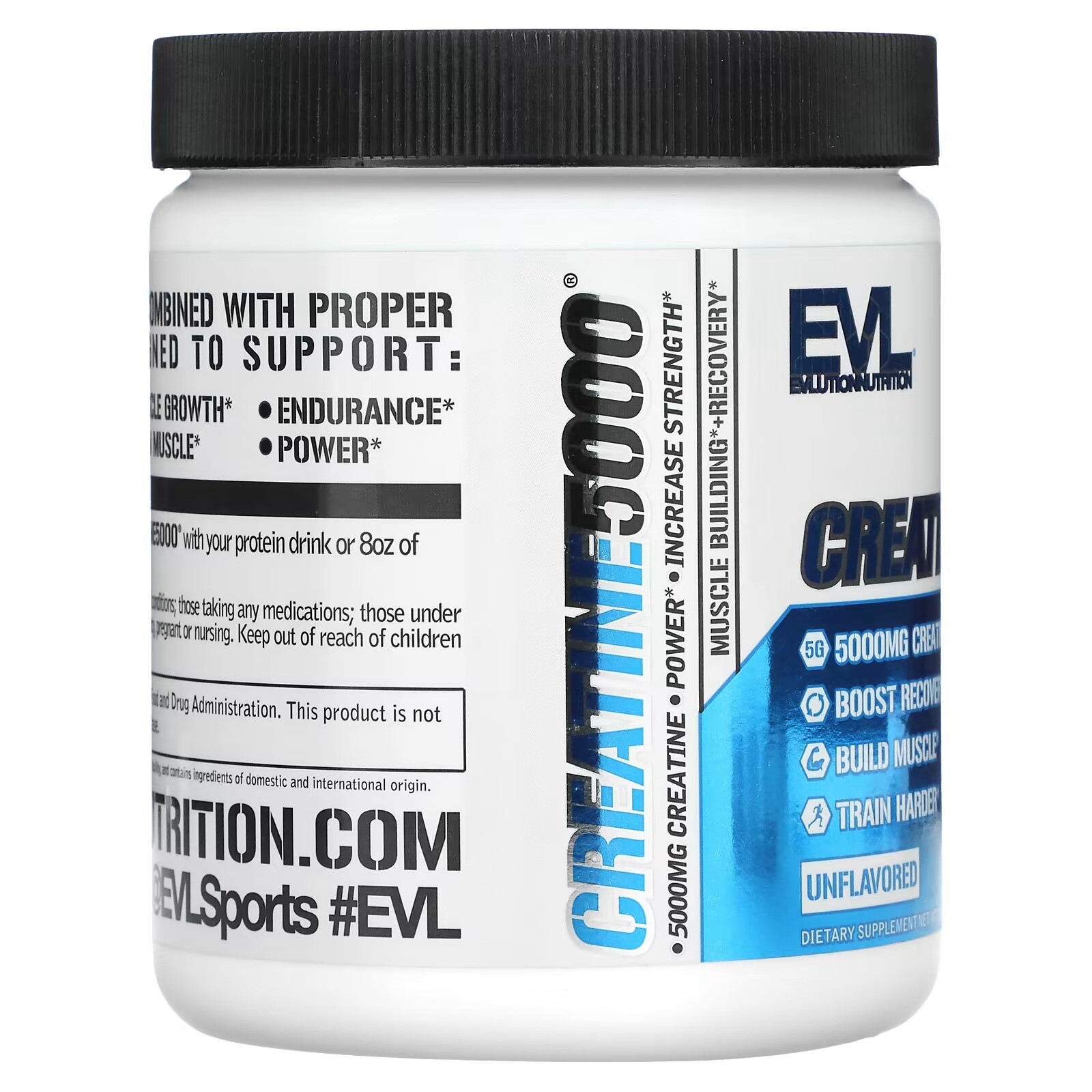 Creatine 5000 EVLution Nutrition complement creatine monohydrate pure 300 g - 2