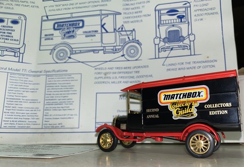 MATCHBOX 1926 FORD MODEL TT 1999 COLLECTORS GUILD YYM38030 DESIGN POSTER AND COA - Picture 7 of 9
