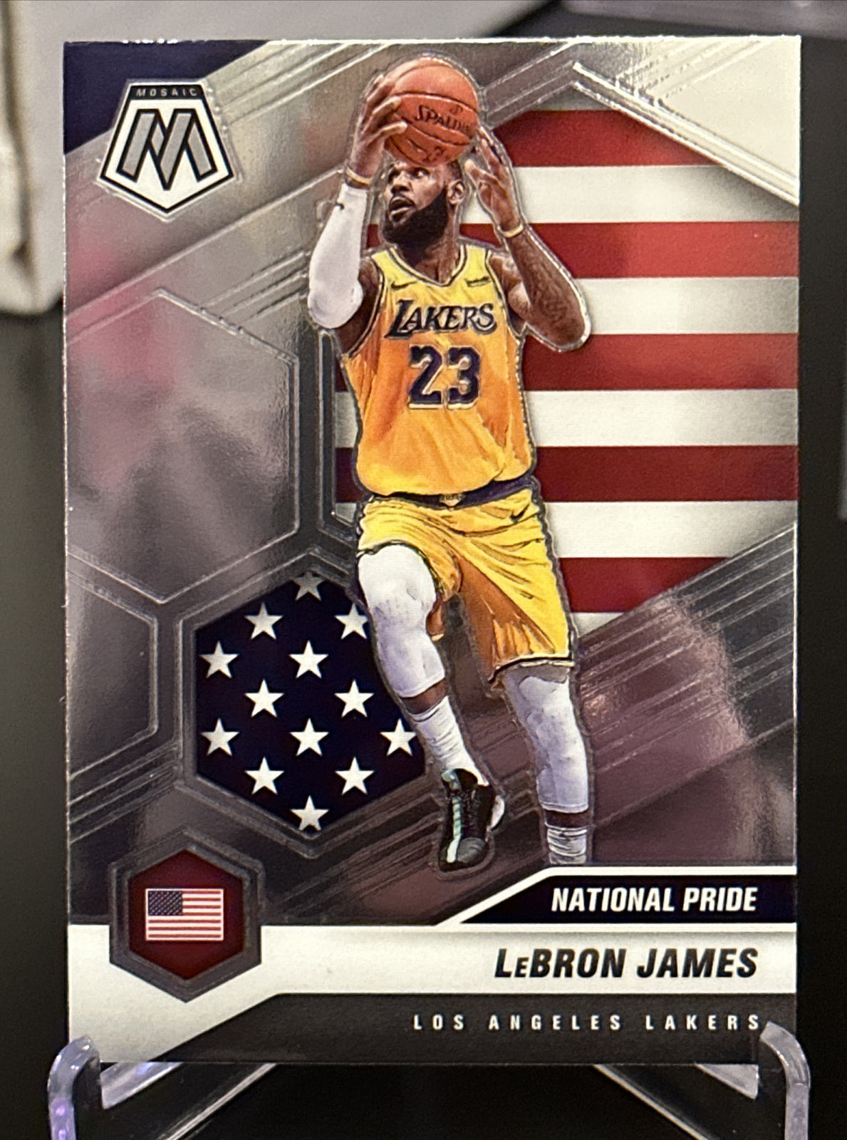 LeBron James 2020-21 Panini Mosaic National Pride #247 NBA Basketball Base Card